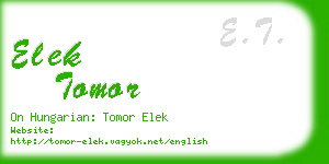 elek tomor business card